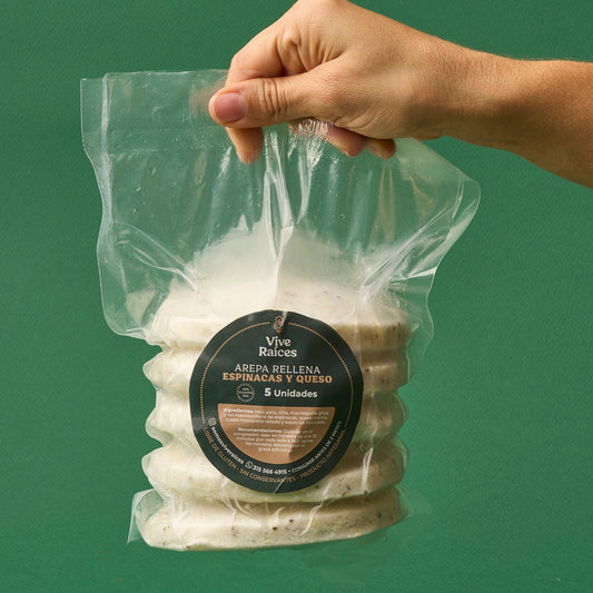AREPA RELLENA ESPINACAS QUESO