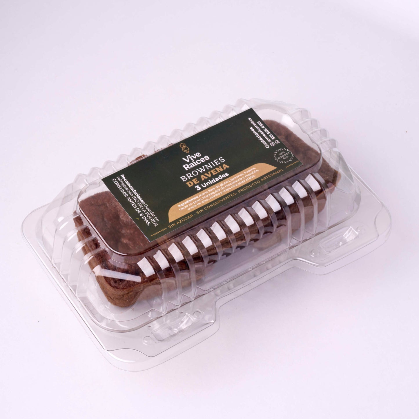 BROWNIES DE AVENA