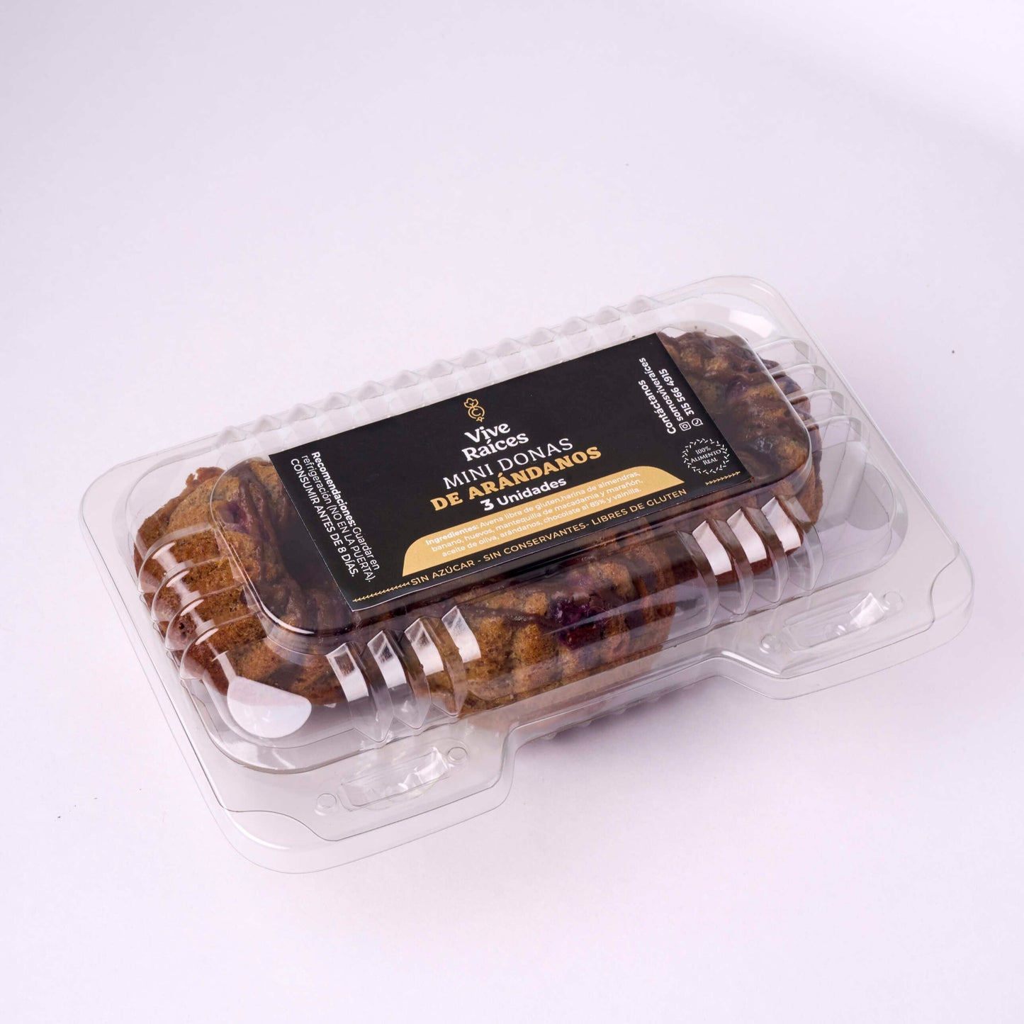 MINI DONAS DE ARÁNDANOS Y CHOCOLATE