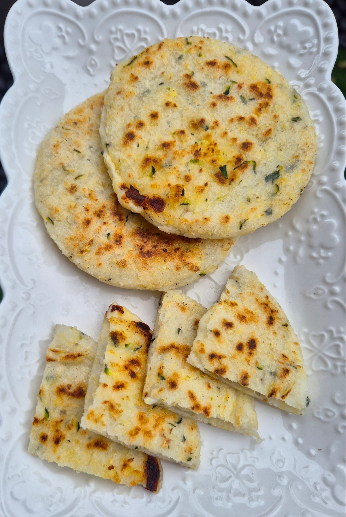 Arepa de zucchini y queso